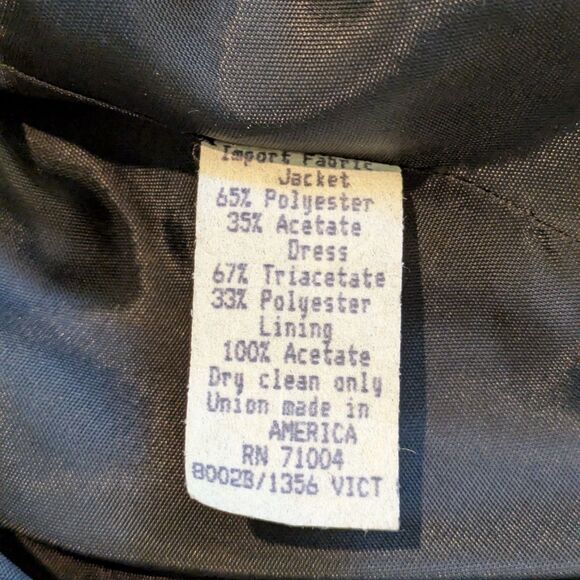 VTG Karen Lawrence Sz 10 Gold Black Brocade Velvet Jacket with Long Black Dress - Picture 13 of 16